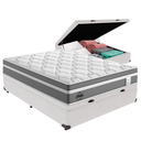Ver imagem 1 de Cama Box Baú Casal e Colchão Molas Ensacadas Berlim Probel