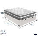 Ver imagem 3 de Cama Box Baú Casal e Colchão Molas Ensacadas Berlim Probel
