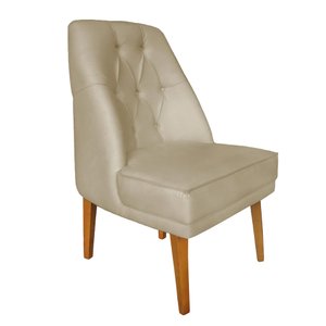 Cadeira Bela para Sala Escritório Quarto Suede Bege - Majú Decor