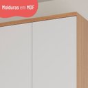 Ver imagem 6 de Paneleiro Macadâmia 70cm 4 Portas para Microondas Branco/Freijó