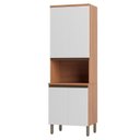 Ver imagem 3 de Paneleiro Macadâmia 70cm 4 Portas para Microondas Branco/Freijó