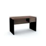 Mesa Secretaria Pe40 60x120x75 com 2 Gavetas Walnut e Preto - Pandin - 1