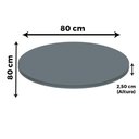 Ver imagem 6 de Mesa Ômega Ferro Branco 74 Cm (alt) Base em X Tampo Mdp Redondo Grafito 80 Cm (larg) X 2,50 Cm (alt
