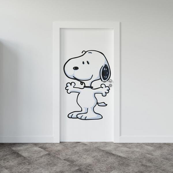 Adesivo para Porta Snoopy Mod01:50 x 73 cm