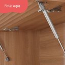 Ver imagem 6 de Cozinha Completa Modulada 9 Portas 3 Gavetas Torre Quente e Balcão Macadâmia Branco/Freijó