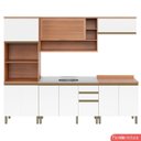 Ver imagem 2 de Cozinha Completa 9 Portas 3 Gavetas Torre Quente e Balcão para Pia Macadâmia