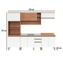 Ver imagem 3 de Cozinha Completa 9 Portas 3 Gavetas Torre Quente e Balcão para Pia Macadâmia