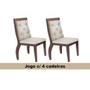 Ver imagem 1 de Cadeira Sala de Jantar Ágata Cf Kit 4 Un Capuccino/veludo Creme - Rufato