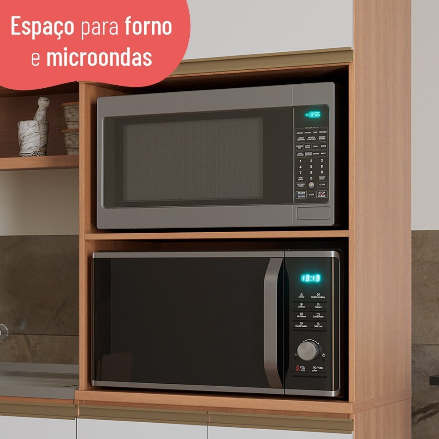 Cozinha Completa 5 Peças com Balcão Macadâmia - 12