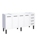 Ver imagem 1 de Gabinete de Aço Para Pia 180cm 4 Portas Juno/Apolo 4 Gavetas Cozimax Branco