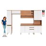 Cozinha Completa 10 Portas 3 Gavetas com Armário e Balcão Macadâmia - 4