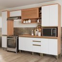 Ver imagem 1 de Cozinha Completa 10 Portas 3 Gavetas com Armário e Balcão Macadâmia