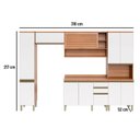 Ver imagem 3 de Cozinha Completa 10 Portas 3 Gavetas com Armário e Balcão Macadâmia