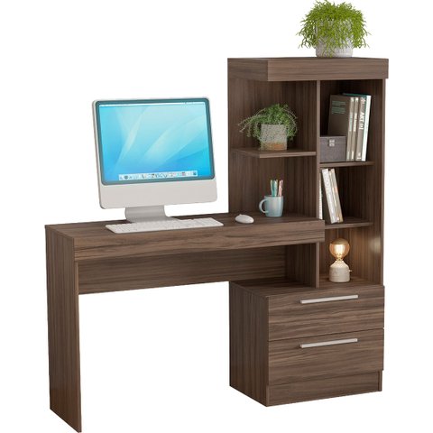 Mesa para Computador Office Kokai Nogal - MoveisAqui Notável
