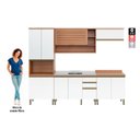 Ver imagem 4 de Cozinha Completa 10 Portas 3 Gavetas com Balcão de Pia Macadâmia