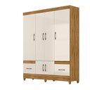 Ver imagem 3 de Guarda Roupa Casal Ms912 4 Portas 2 Gavetas - Freijó / Off White Freijó / Off White
