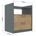 Ver imagem 3 de Mesa Cabeceira MDF 2 Gavetas Veneto Cinza