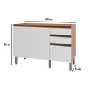 Ver imagem 4 de Balcão Gabinete Macadâmia Para Pia 2 Portas