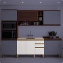 Ver imagem 1 de Balcão Gabinete Macadâmia Para Pia 2 Portas