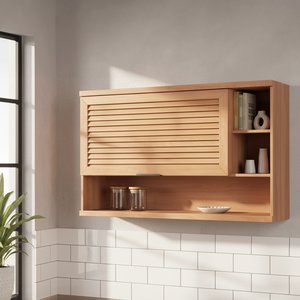 Armário 120cm 1 Porta Basculante Macadâmia