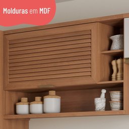 Armário 120cm 1 Porta Basculante Macadâmia - 7