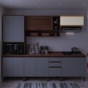 Ver imagem 1 de Armário 80cm 1 Porta Basculante Macadâmia