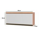 Ver imagem 4 de Armário 80cm 1 Porta Basculante Macadâmia Branco/Freijó