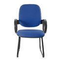 Ver imagem 7 de Cadeira Escritório Interlocutor Fixa Estofada Anatômica Base Sky com Braço