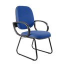 Ver imagem 1 de Cadeira Escritório Interlocutor Fixa Estofada Anatômica Base Sky com Braço