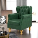 Ver imagem 2 de Poltrona Decorativa Para Sala De Estar Yara P02 Facto Verde Musgo - Lyam Decor