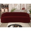 Ver imagem 2 de Sofá 4 Lugares para Sala de Estar Living 260cm Theo D06 Veludo Bordô - Mpozenato