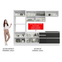 Ver imagem 6 de Armário de Cozinha Completa 100% MDF 270cm Branco/Preto Acordes Madesa 06