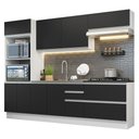 Ver imagem 3 de Armário de Cozinha Completa 100% MDF 270cm Branco/Preto Acordes Madesa 06