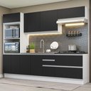 Ver imagem 1 de Armário de Cozinha Completa 100% MDF 270cm Branco/Preto Acordes Madesa 06