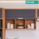 Ver imagem 2 de Armário Aéreo de Cozinha 100%mdf 120cm 1 Porta Basculante e 3 Nichos Eloise Mgm Móveis Freijó/