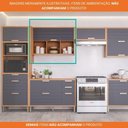 Ver imagem 6 de Armário Aéreo de Cozinha 100%mdf 120cm 1 Porta Basculante e 3 Nichos Eloise Mgm Móveis Freijó/