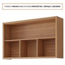 Ver imagem 4 de Armário Aéreo de Cozinha 100%mdf 120cm 1 Porta Basculante e 3 Nichos Eloise Mgm Móveis Freijó/