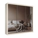 Ver imagem 4 de Guarda-roupa Casal 3 Portas de Correr 4 Gavetas Íris Yescasa