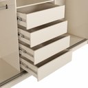 Ver mais imagens de Guarda-roupa Casal 3 Portas de Correr 4 Gavetas Íris Yescasa