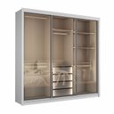 Ver imagem 5 de Guarda-roupa Casal 3 Portas de Correr 4 Gavetas Íris Yescasa