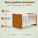 Ver imagem 4 de Berço Tico 100% MDF para Colchão 130x70cm Branco/Fosco/Savana