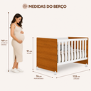 Ver imagem 2 de Berço Tico 100% MDF para Colchão 130x70cm Branco/Fosco/Savana