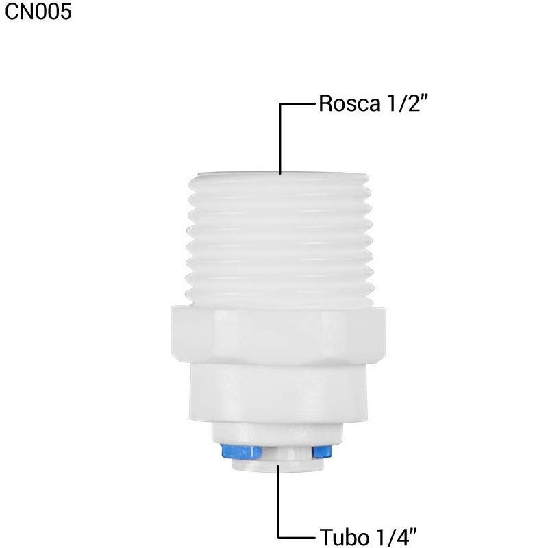 Conexão Reta Bspt 1/2'' para 1/4'' Planeta Água Cn005 - 1