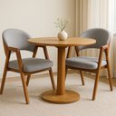 Ver imagem 1 de Kit 2 Cadeiras Luiza Sala de Jantar com Braço Madeira Maciça Movellu Home