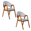 Ver imagem 2 de Kit 2 Cadeiras Luiza Sala de Jantar com Braço Madeira Maciça Movellu Home