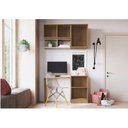 Ver imagem 2 de Conjunto Modulado Home Office 5 Peças 100% em MDF Requinte+ Marrom/Macadâmia/Duna Line