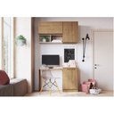 Ver imagem 1 de Conjunto Modulado Home Office 5 Peças 100% em MDF Requinte+ Marrom/Macadâmia/Duna Line