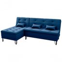 Ver imagem 1 de Sofá Cama com Chaise 3 Lugares 2,00 Mts Nice Matrix Azul