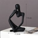 Ver imagem 3 de Kit Enfeite Decorativo Figura Abstrata Homem Pensador Reflexão Ampulheta Decoração Ambientes - Kit a