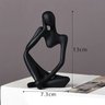 Kit Enfeite Decorativo Figura Abstrata Homem Pensador Reflexão Ampulheta Decoração Ambientes - Kit a - 3